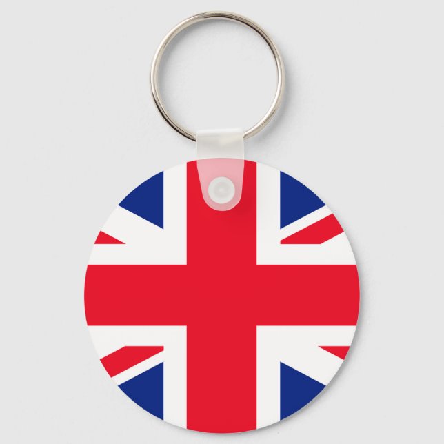 United Kingdom Union Jack Flag Key Ring (Front)