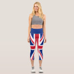 United Kingdom Union Jack Flag of British Colonies Capri Leggings<br><div class="desc">The Union Jack, a tapestry woven with threads of history, flutters proudly, a symbol of a nation forged in unity. Its story begins in 1606, when King James VI of Scotland ascended to the English throne as King James I. To commemorate the union of these two kingdoms, he commissioned a...</div>
