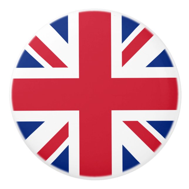 United Kingdom Union Jack Flag of British Colonies Ceramic Knob (Front)