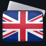 United Kingdom Union Jack Flag of British Colonies Laptop Sleeve<br><div class="desc">The Union Jack, a tapestry woven with threads of history, flutters proudly, a symbol of a nation forged in unity. Its story begins in 1606, when King James VI of Scotland ascended to the English throne as King James I. To commemorate the union of these two kingdoms, he commissioned a...</div>