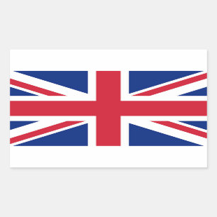 United Kingdom Union Jack Flag of British Colonies Rectangular Sticker