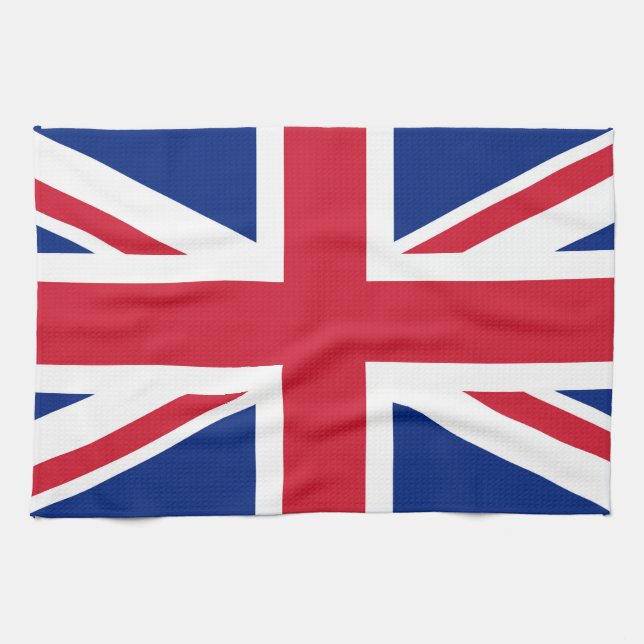 United Kingdom Union Jack Flag of British Colonies Tea Towel (Horizontal)