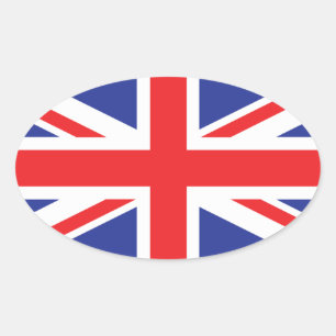 United Kingdom /Union Jack Flag Oval Sticker