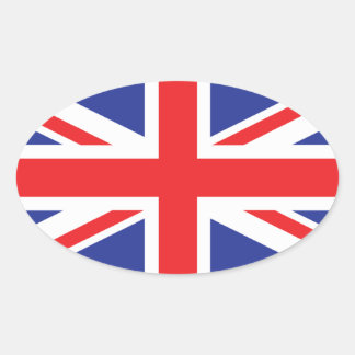 United Kingdom /Union Jack Flag Oval Sticker