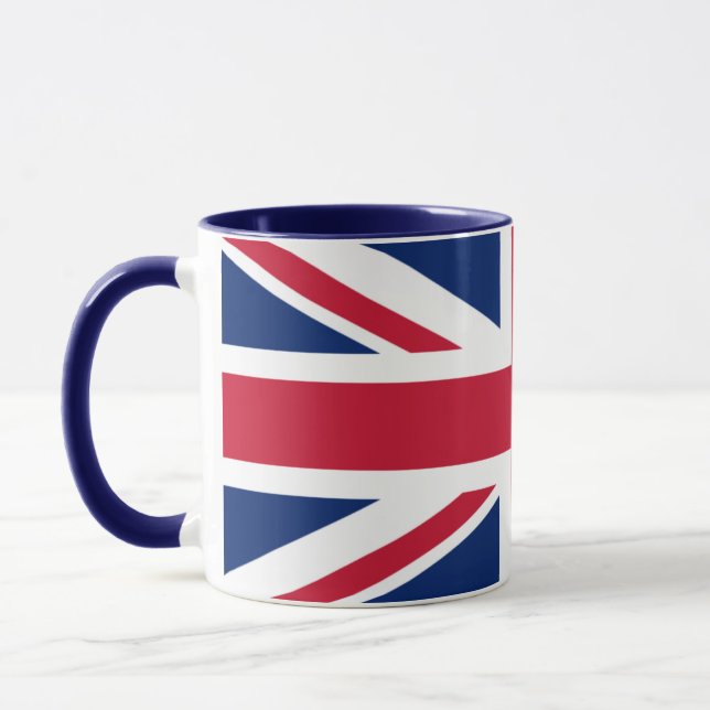 United Kingdom Union Jack Flag Personalized Mug (Left)