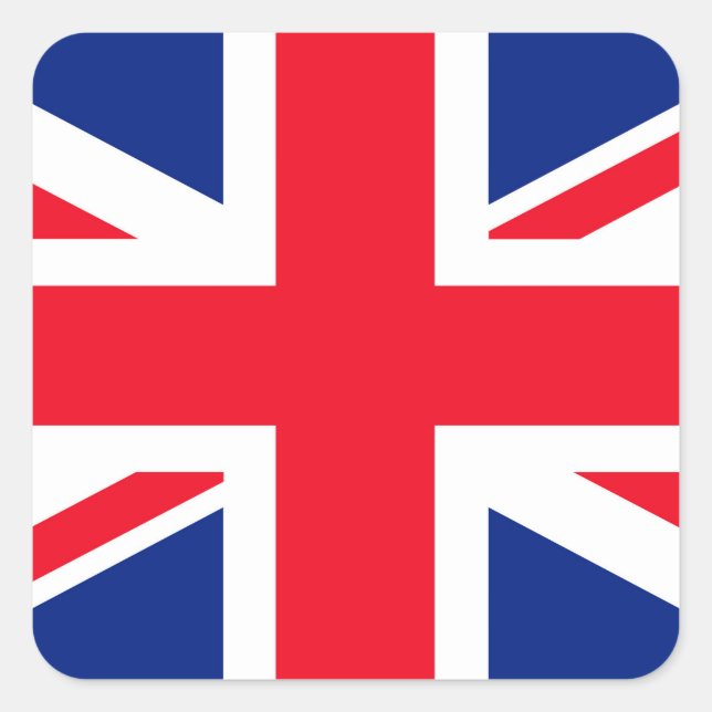 United Kingdom Union Jack Flag Square Sticker (Front)