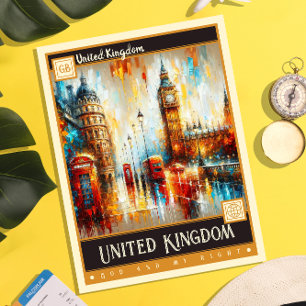 United Kingdom Vintage Painting Postcard