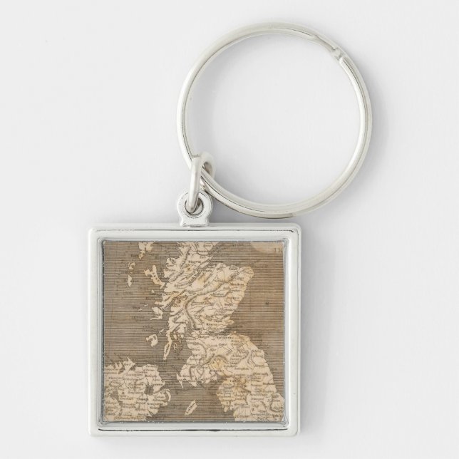 United Kingdoms Map by Arrowsmith Key Ring (Front)