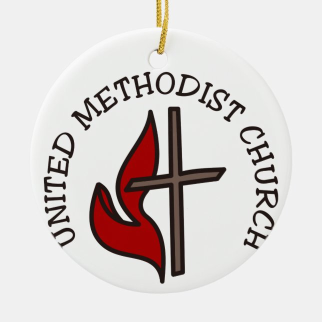 United Methodist Church Ceramic Tree Decoration (Front)