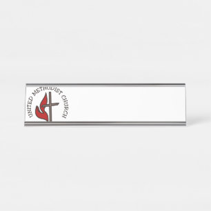 United Methodist Church Desk Name Plate