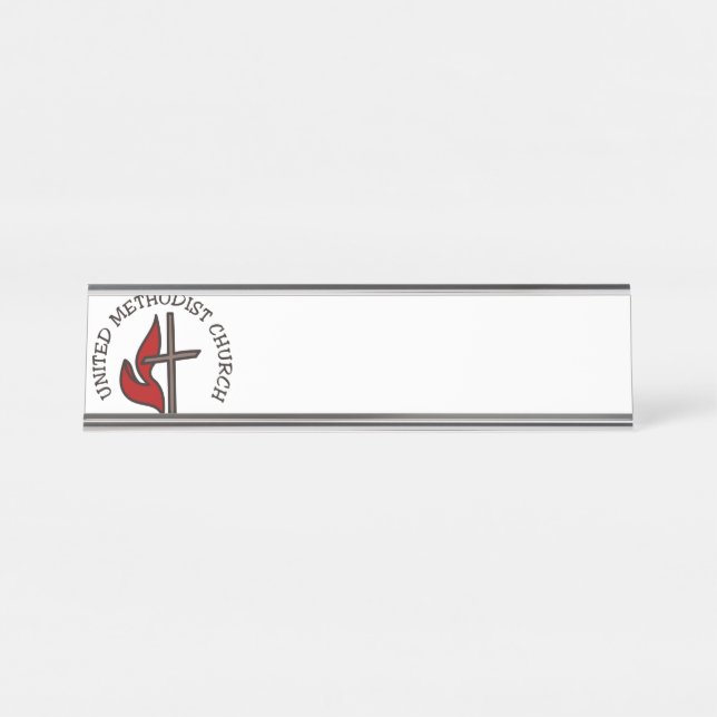 United Methodist Church Desk Name Plate (Front)