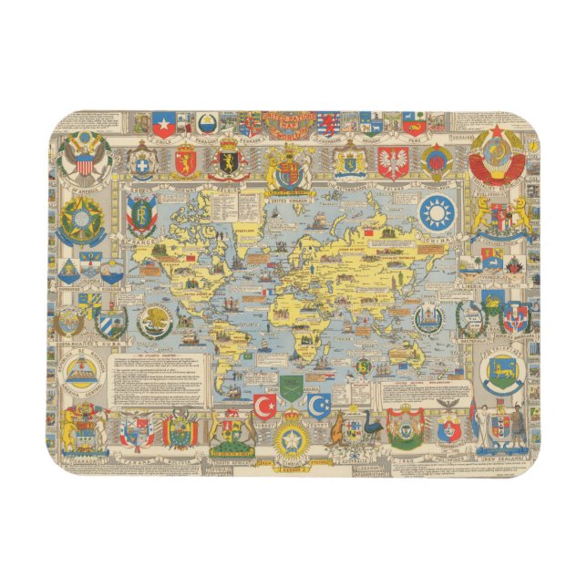 United Nations Map of the World Magnet (Horizontal)