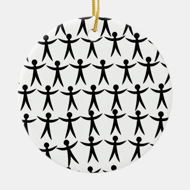 United People Ceramic Tree Decoration (Front)
