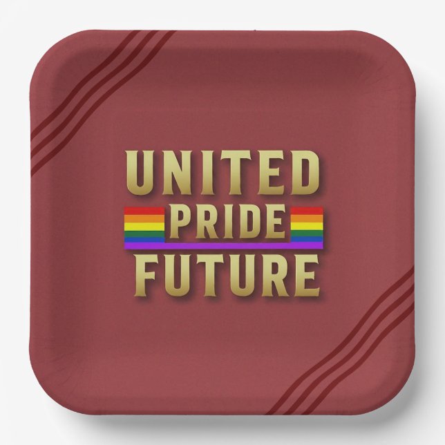 United Pride Future Paper Plate (Front)