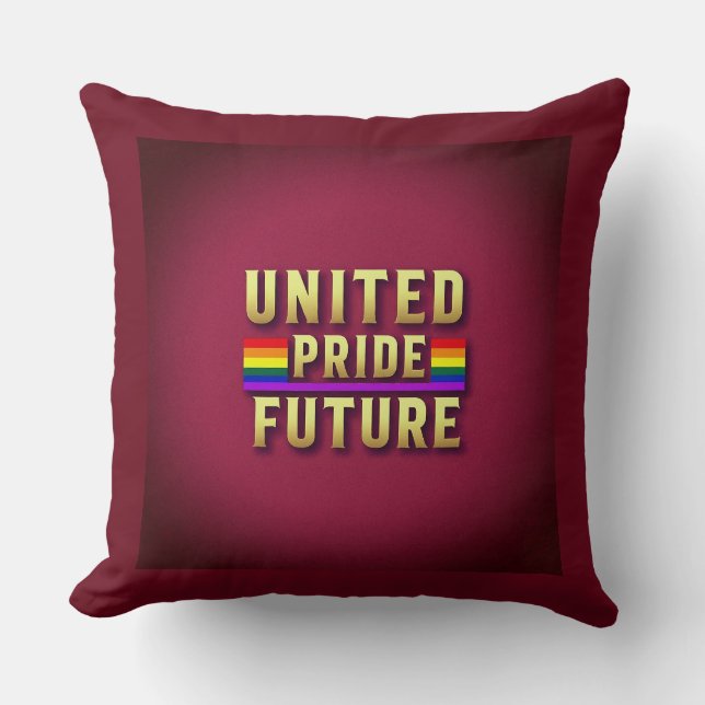 United Pride Future Throw Pillow (Front)