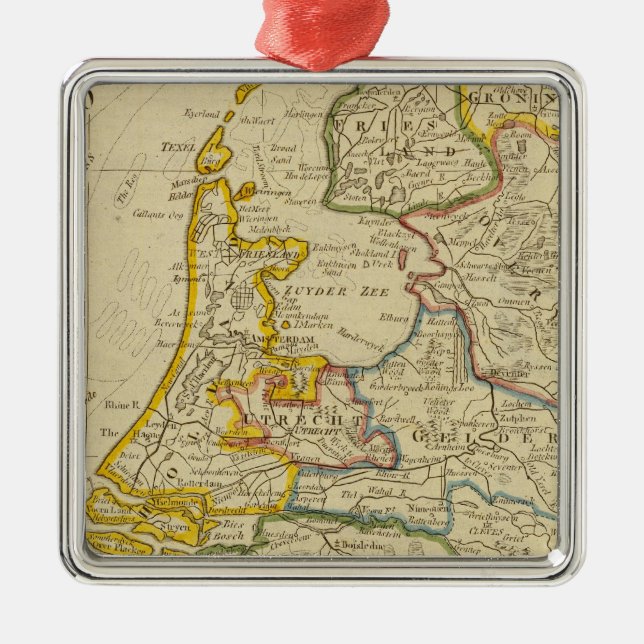 United Provinces 3 Metal Tree Decoration (Front)