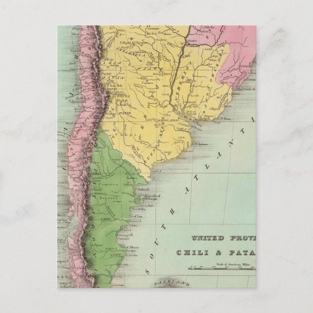 United Provinces, Chilli and Patagonia Postcard (Front)