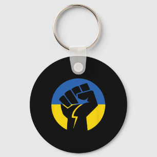 United Solidarity With The Ukraine Called Fist Key Ring