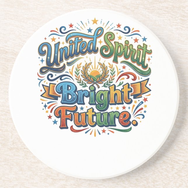 United Spirit Bright Future T-Shirt Coaster (Front)