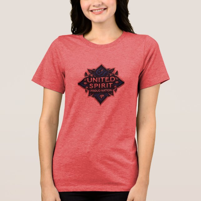 United Spirit Proud Nation T-Shirt Tri-Blend Shirt (Front)