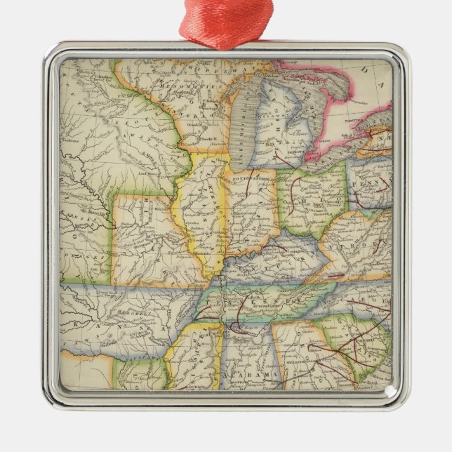 United States 13 Metal Tree Decoration (Front)