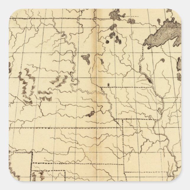 United States 17 Square Sticker (Front)