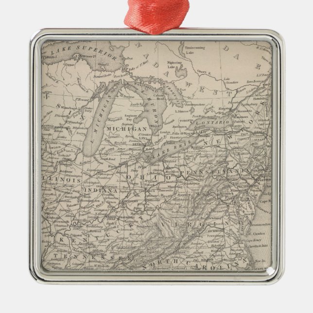 United States 19 Metal Tree Decoration (Front)