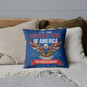 United States 250 Anniversary  1776-2026 Patriotic Cushion