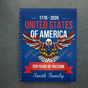 United States 250 Anniversary 1776-2026 Patriotic Planner