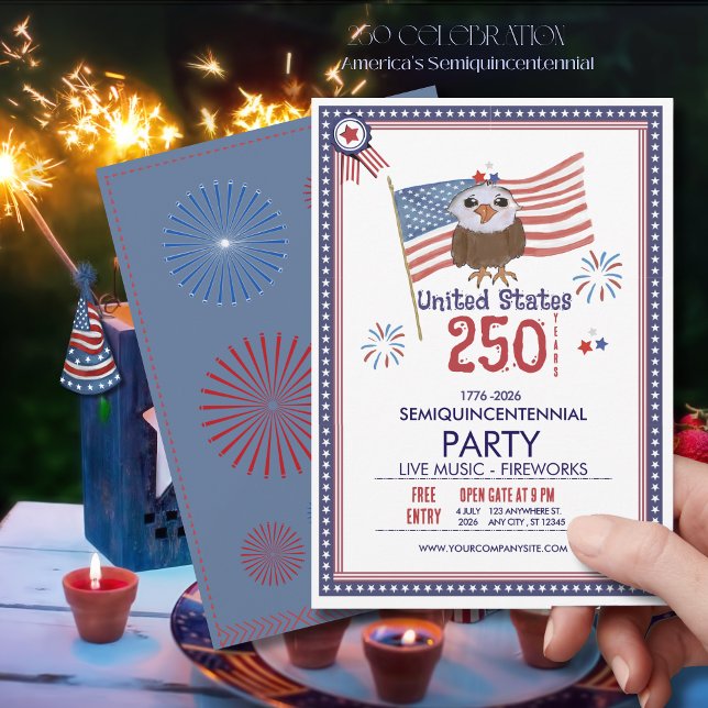 United States 250 Years Freedom Celebration Invitation (United States 250 Years Freedom Celebration Invitation)