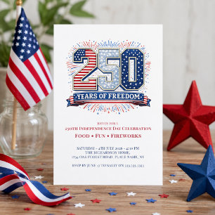 United States 250 Years Freedom Party Invitation