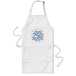 United States 250th Anniversary Making History Long Apron