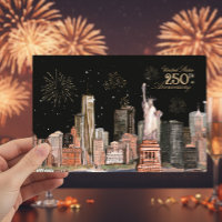 United States 250th Anniversary NYC Orange Glow