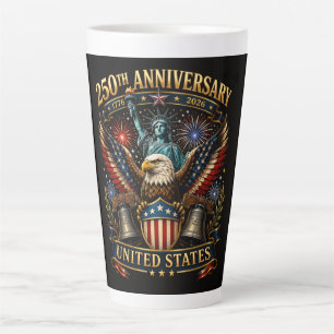 United States 250th Anniversary Patriotic Eagle Latte Mug
