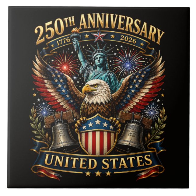 United States 250th Anniversary Patriotic Eagle Tile (Front)
