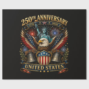 United States 250th Anniversary Patriotic Eagle Wrapping Paper