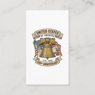 United States 250th Anniversary Patriotic Vector D Business Card