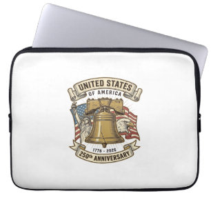 United States 250th Anniversary Patriotic Vector D Laptop Sleeve