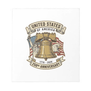 United States 250th Anniversary Patriotic Vector D Notepad