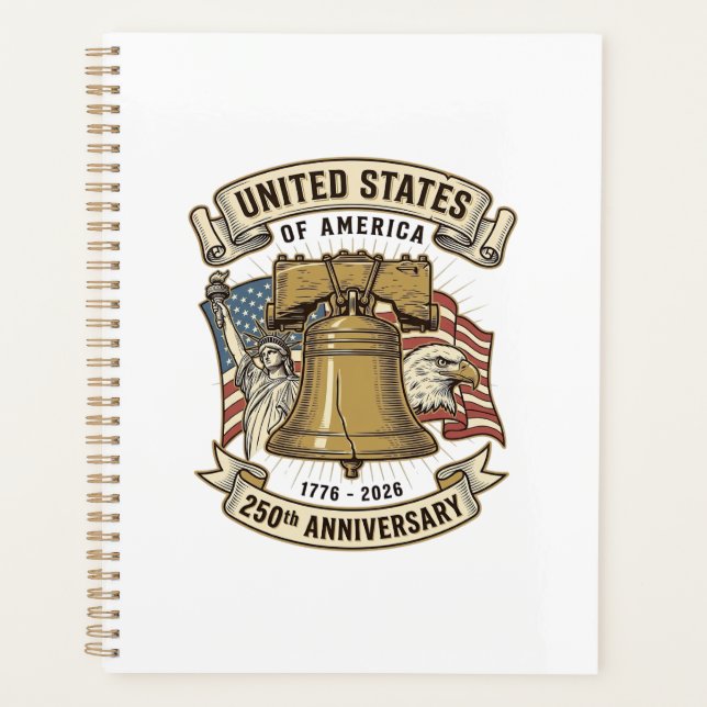 United States 250th Anniversary Patriotic Vector D Planner (Front)