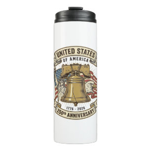 United States 250th Anniversary Patriotic Vector D Thermal Tumbler