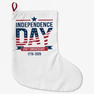 United States 250th Independence Day Anniversary Large Christmas Stocking