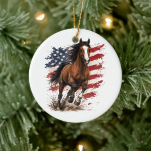 United States 250th Liberty Ceramic Tree Decoration