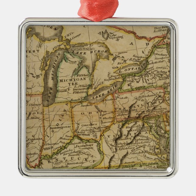 United States 2 Metal Tree Decoration (Front)
