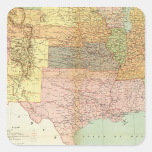 United States 33 Square Sticker
