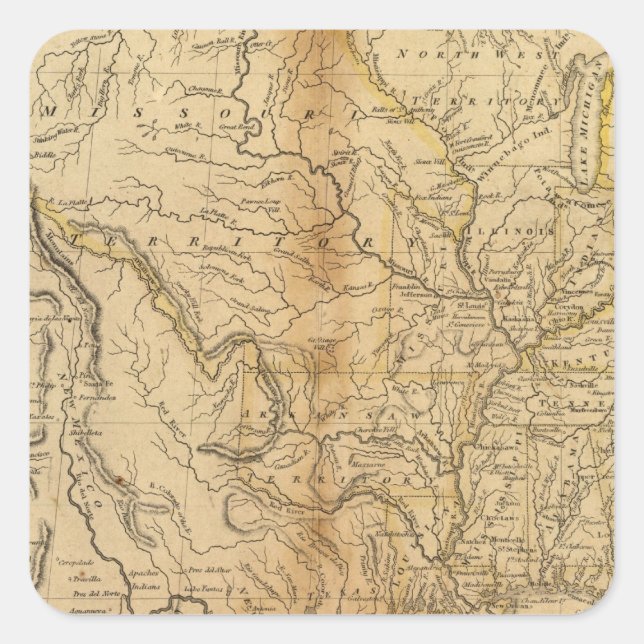 United States 34 Square Sticker (Front)