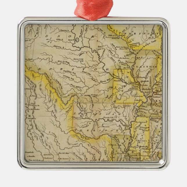 United States 36 Metal Tree Decoration (Front)