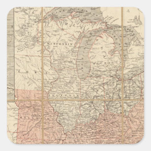 United States 37 Square Sticker