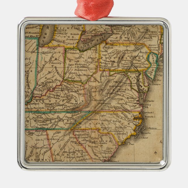 United States 3 Metal Tree Decoration (Front)