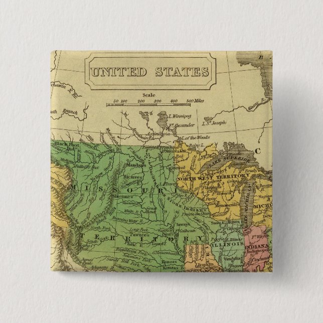 United States 6 15 Cm Square Badge (Front)